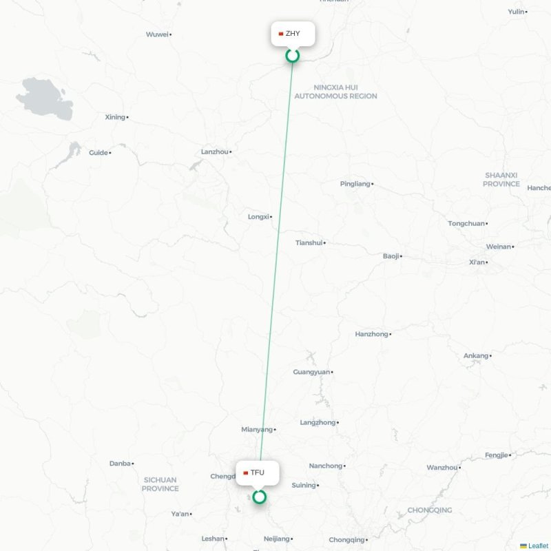 ZHY - TFU route map