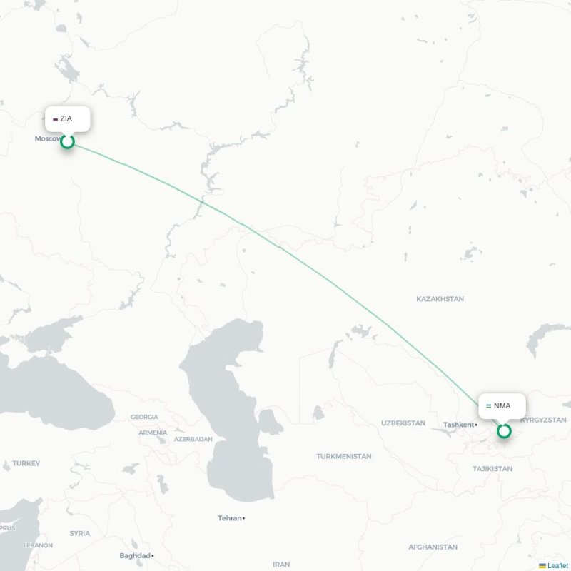 ZIA - NMA route map