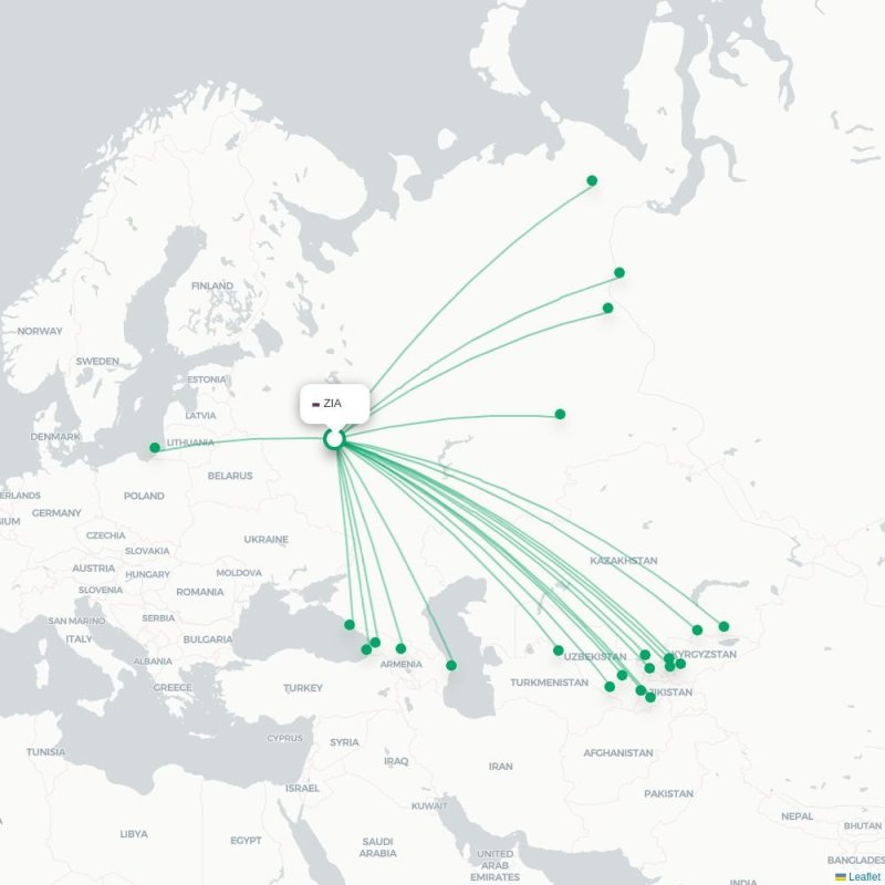 ZIA - TLV route map