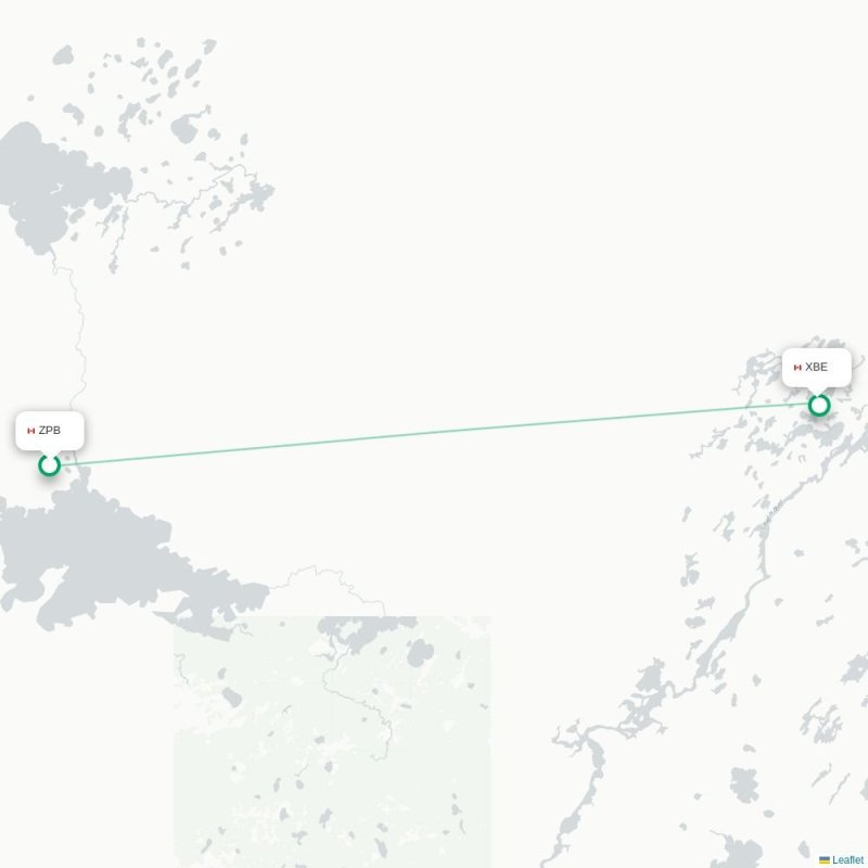 ZPB - XBE route map