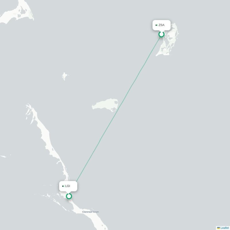 ZSA - LGI route map