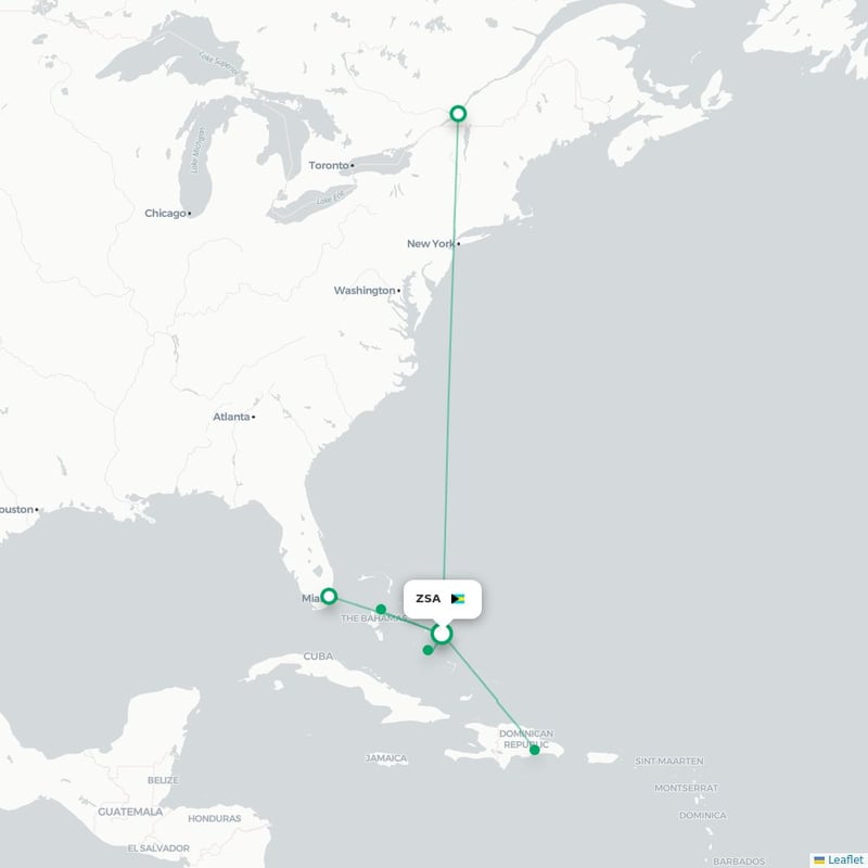 Route map Cockburn Town  ZSA 