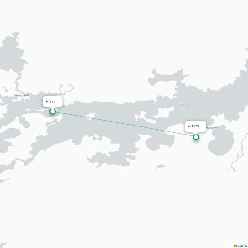 ZSJ - KEW route map