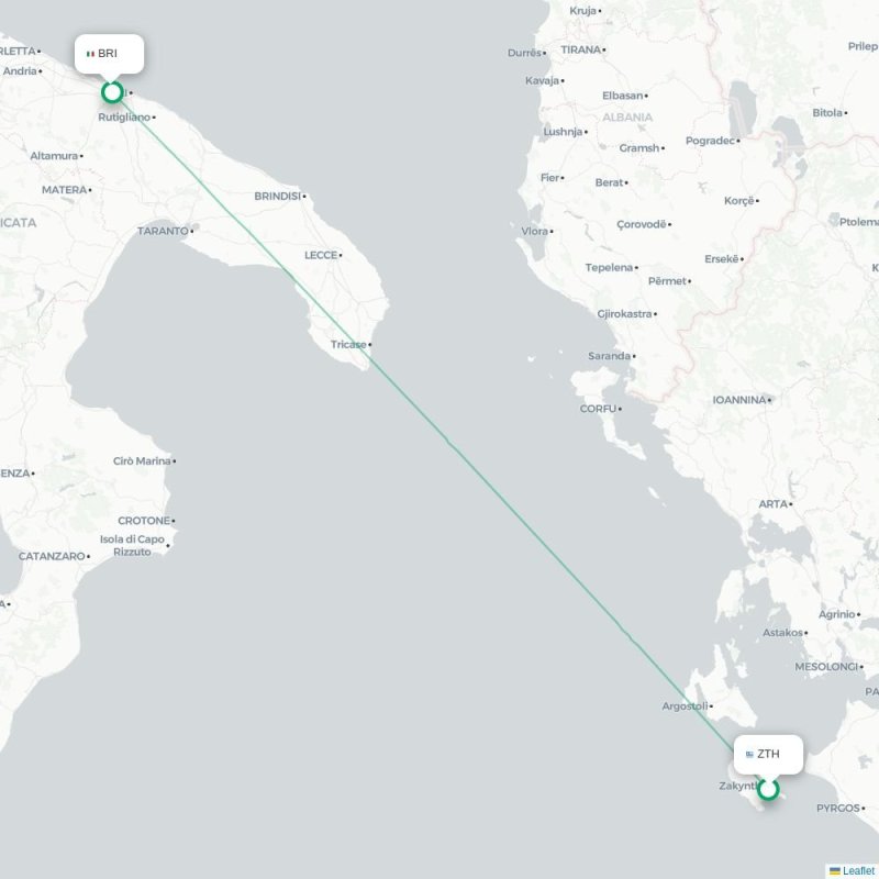 ZTH - BRI route map