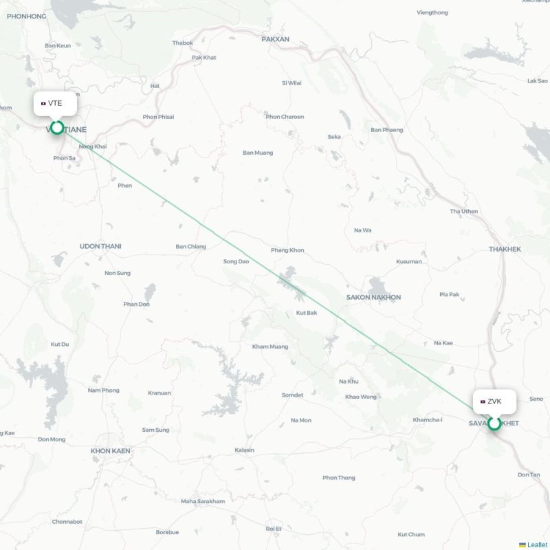 ZVK - VTE route map