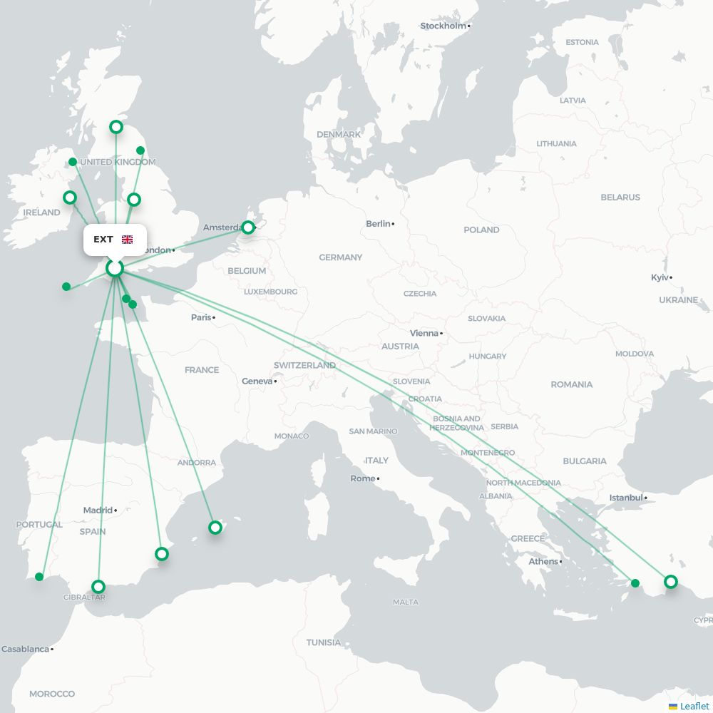 Exeter (EXT) Aeroporto informação, voos e status informação | eoob.pt
